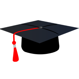 Illustration of Graduation hat with red tassel